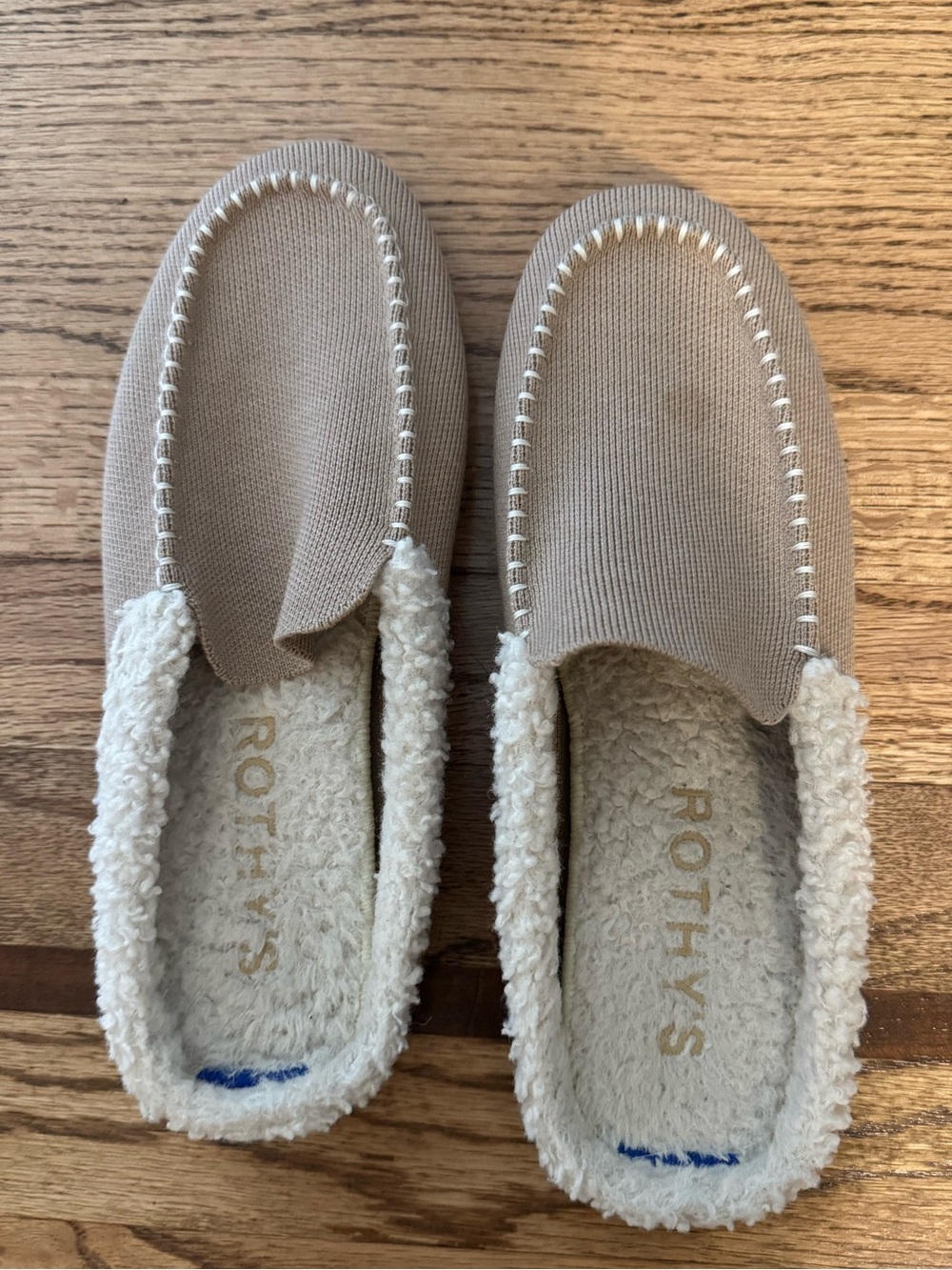 Rothy’s Slippers Womens Size 9 The Scuff Tan Wool Blend Mule Slipper